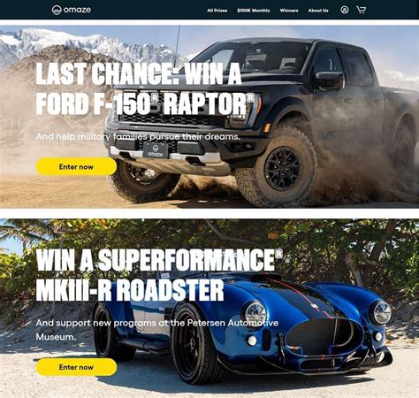 omaze giveaways|Win a Luxury Sports Car .